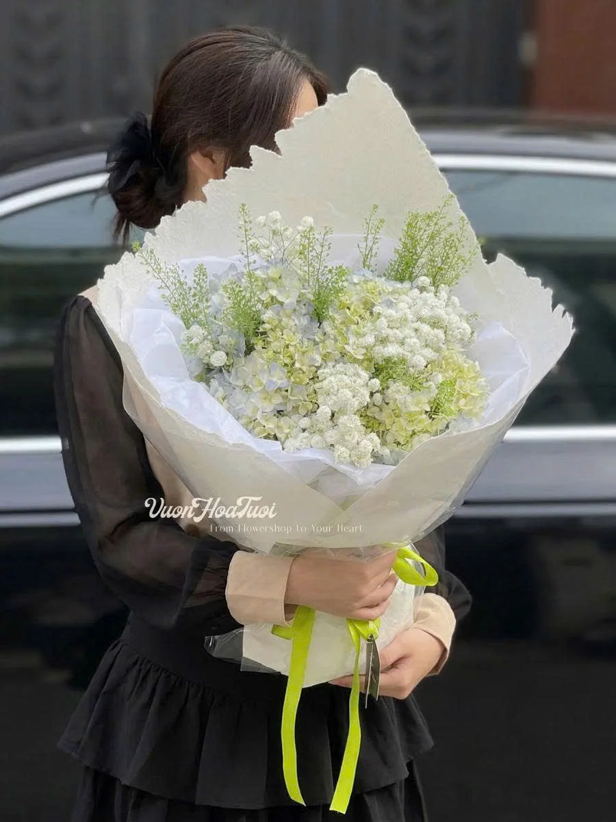 Bó Hoa Cẩm Tú Cầu Green Dreams Vườn Hoa Tươi