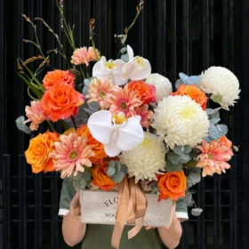 Giỏ Hoa Harmony Sweety White