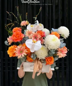 Giỏ Hoa Harmony Sweety White