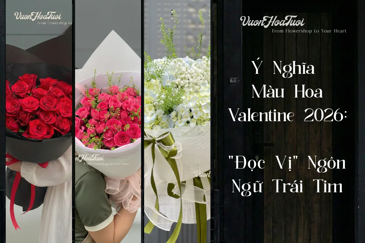 Ý Nghĩa Màu Hoa Valentine 2026: "Đọc Vị" Ngôn Ngữ Trái Tim Để Tặng Quà Tinh Tế Ý Nghĩa Màu Hoa Valentine 2026