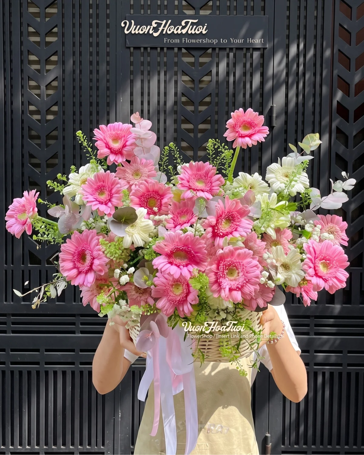 Giỏ Hoa Tươi Mừng Khai Trương Đồng Tiền Xinh 2
