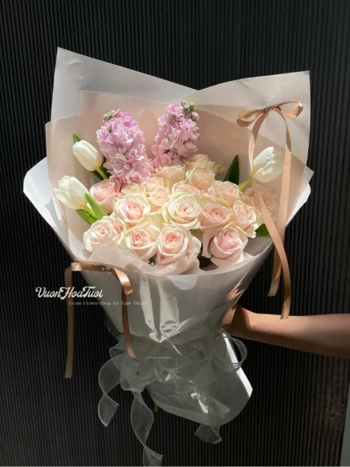 Bó hoa Muse Tulip Rose Pink tại Vườn Hoa Tươi chính là sự lựa chọn hoàn hảo