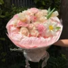 Bó hoa tươi Pink Rose Tulip Sunrise lãng mạn dành tặng người yêu thiết kế bởi Vườn Hoa Tươi