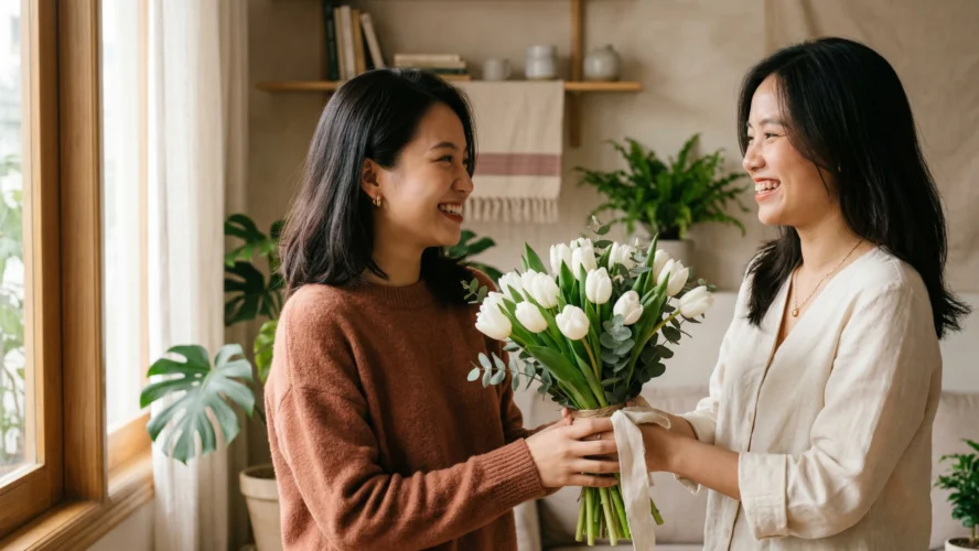 Y Nghia Hoa Tulip Trang Cho Nhieu Dip