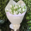 Say đắm cùng bó hoa Tulip Moonlight Whisper thiết kế từ tulip trắng tinh khôi dành tặng sinh nhật người thương. Vườn Hoa Tươi giao tận nơi HCM. Đặt ngay!