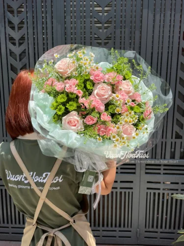 Bó Hoa Tươi Pink Garden Yo