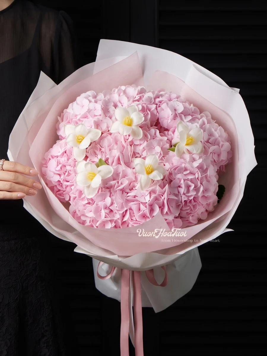 Mommi Pink Love Bó Hoa Tú Cầu Hồng Mommi Pink Love