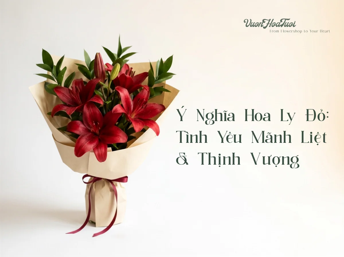 Ý Nghĩa Hoa Ly Đỏ Tình Yêu Mãnh Liệt & Thịnh Vượng