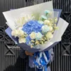 Bó Hoa Cẩm Tú Cầu Hydrangea Blue Lily White Tuyệt Vời