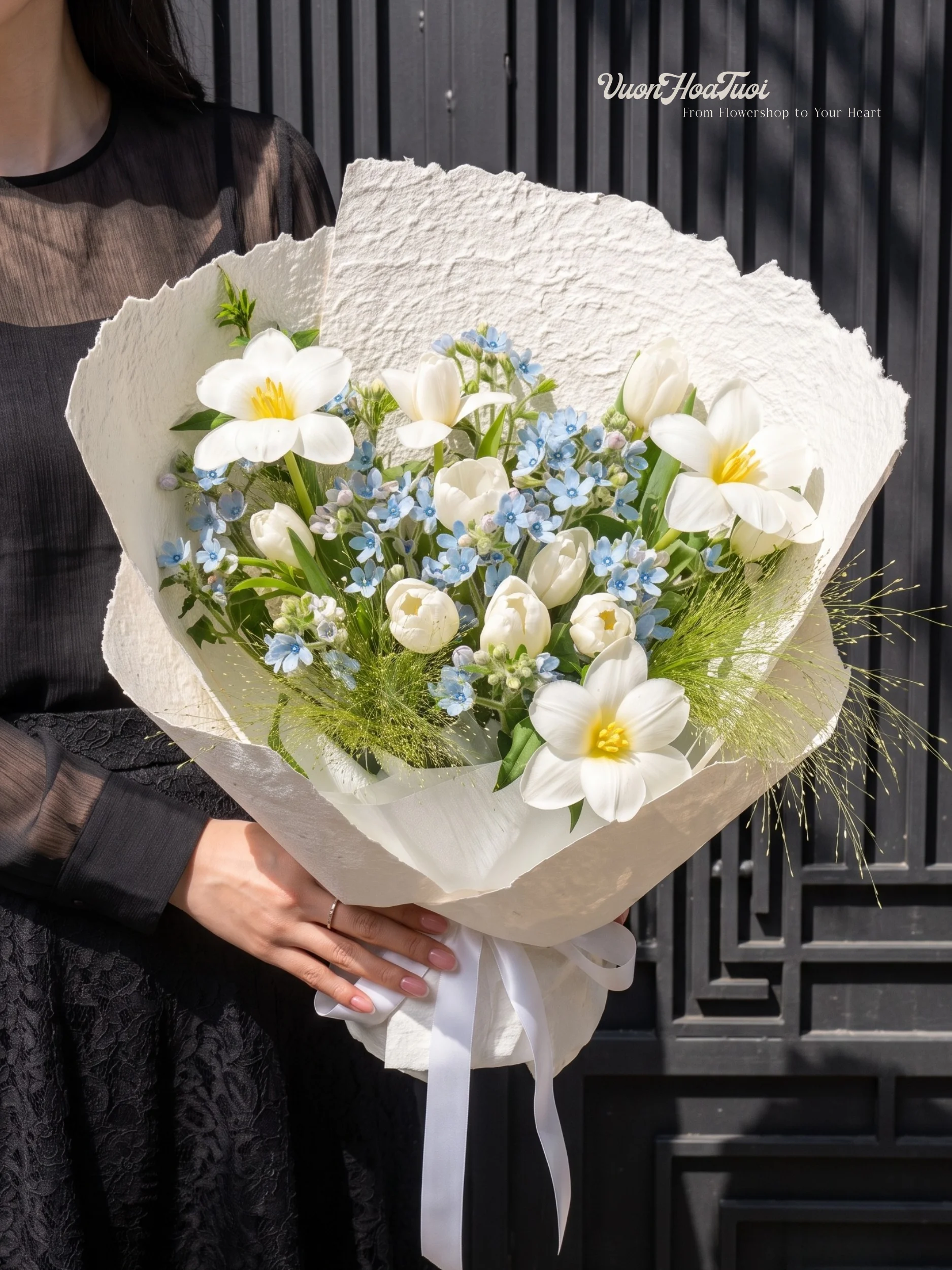 Bó Hoa Tươi Tulip Lam Tinh