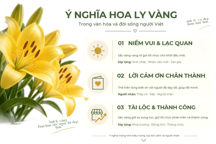 3 Ý nghĩa hoa ly vàng