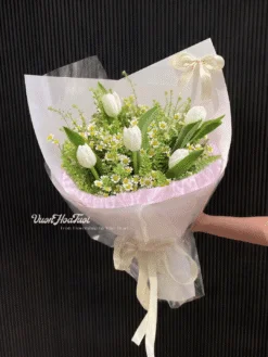 Bó Hoa Tulip Trắng Sweet Tana